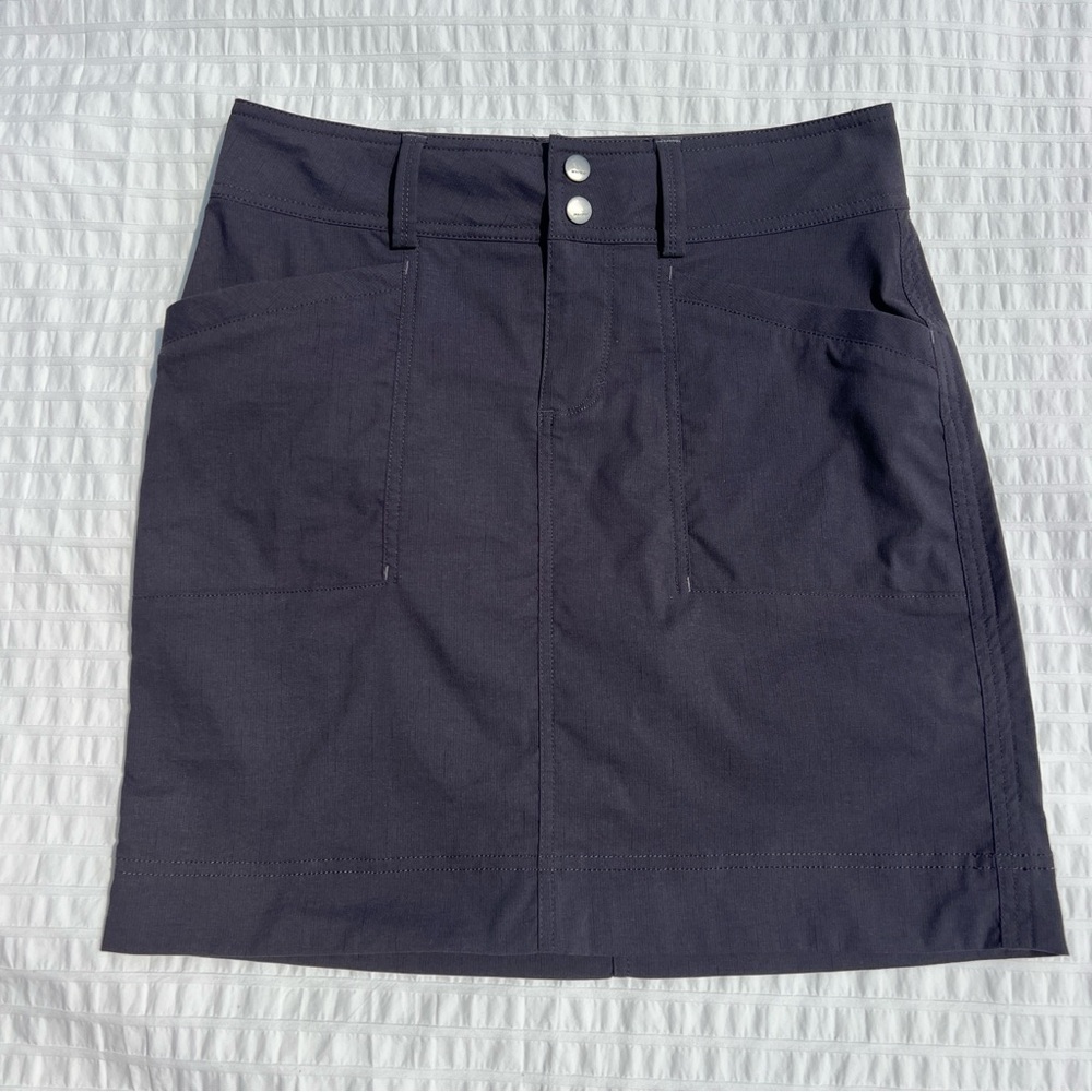 Marmot Grey Pinstripe Mini Hiking Skirt, 4